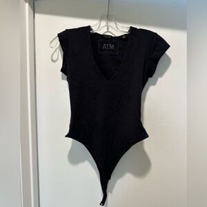 ATM Anthony Thomas Melillo Black Bodysuit Size Small